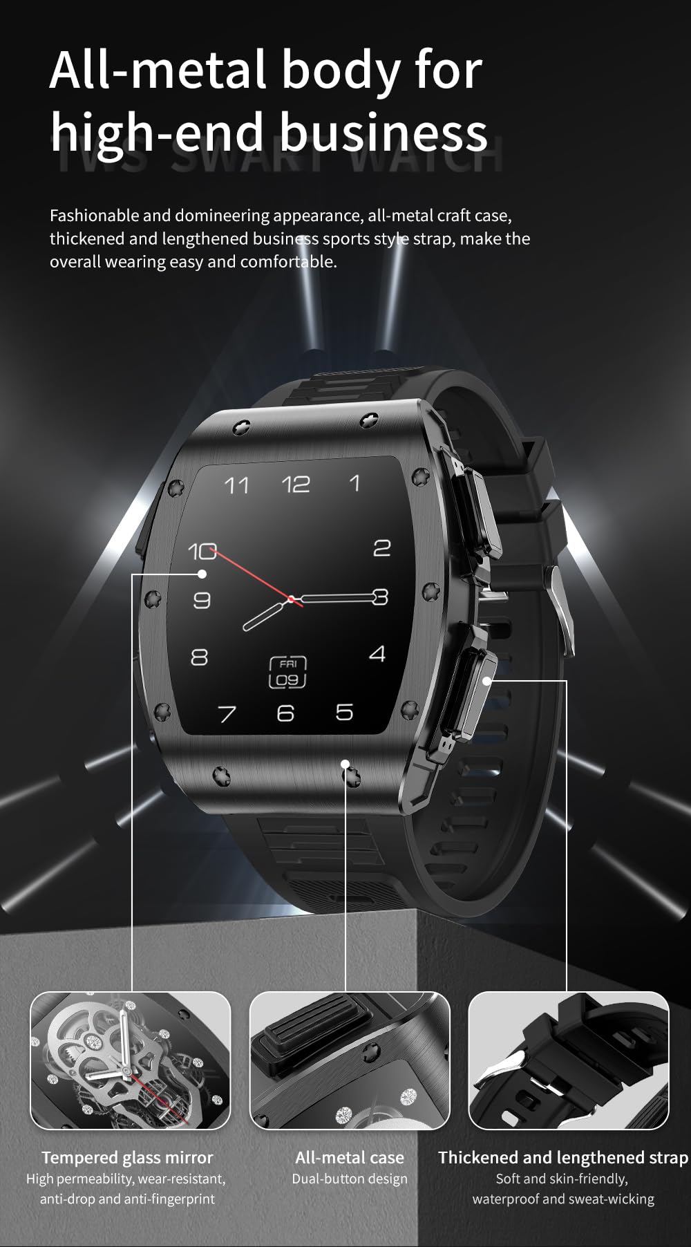 Smart Watch with Earbuds, 2 in 1 Military Bluetooth Smart Watch, 1.91" HD IPS Screen Smartwatch for Men, Rugged Military Bluetooth Call Fitness Tracker, IP67 Waterproof, AI Voice Assistant (Silver) SaumyasStore