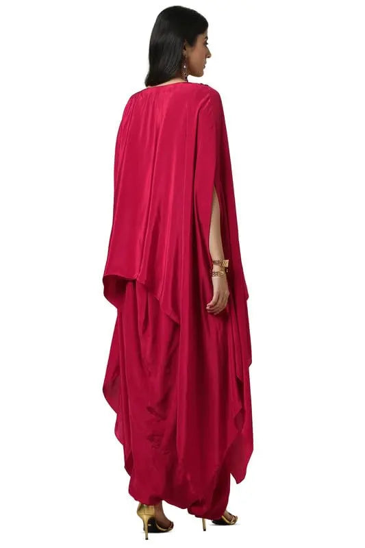 Soch Womens Navy Blue Viscose Crepe Embellished Kaftan Suit With Cutdana SaumyasStore