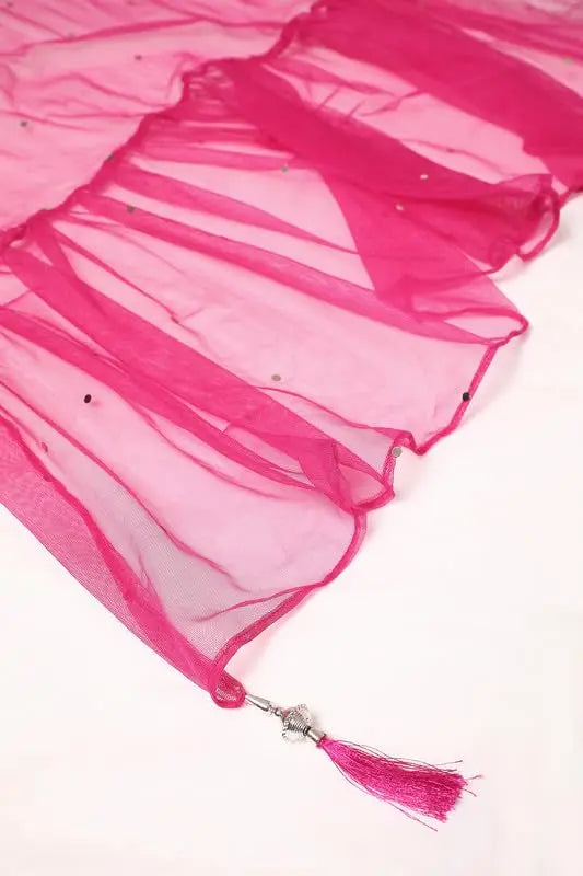 Soch Womens Pink Chinon Blend Embroidered Suit Set With Sequence Work SaumyasStore