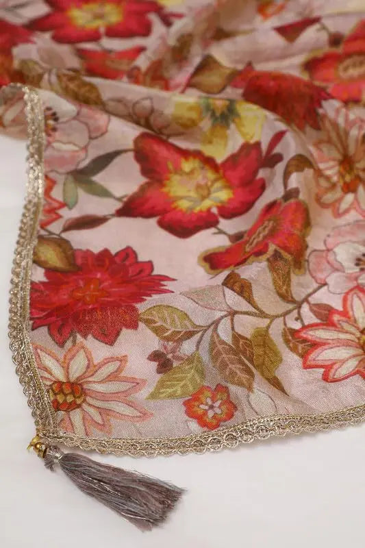 Soch Womens Purple Yoke Embroidery Tissue Suit Set With Cutdana SaumyasStore