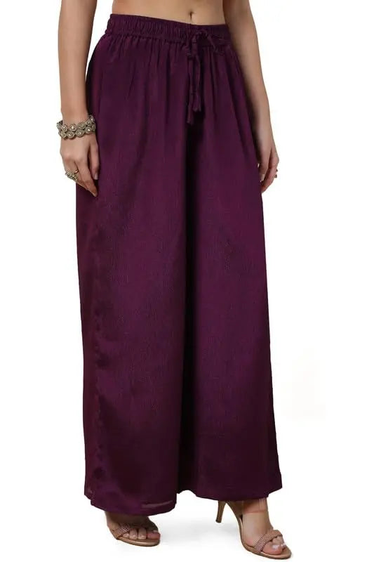 Soch Womens Wine Yoke Embroidered Chinon Blend Suit Set with Sequins SaumyasStore