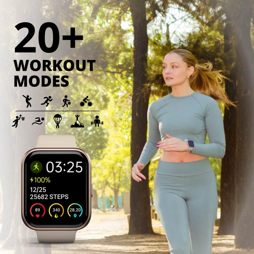 Spade & Co Health Smartwatch 3 - Health, Fitness & Activity Tracker with 10+ Day Battery Life, Alexa Built-in, Bluetooth Call, Sleep Monitor, Waterproof for iPhone & Android, Men & Women (Rose Gold) SaumyasStore