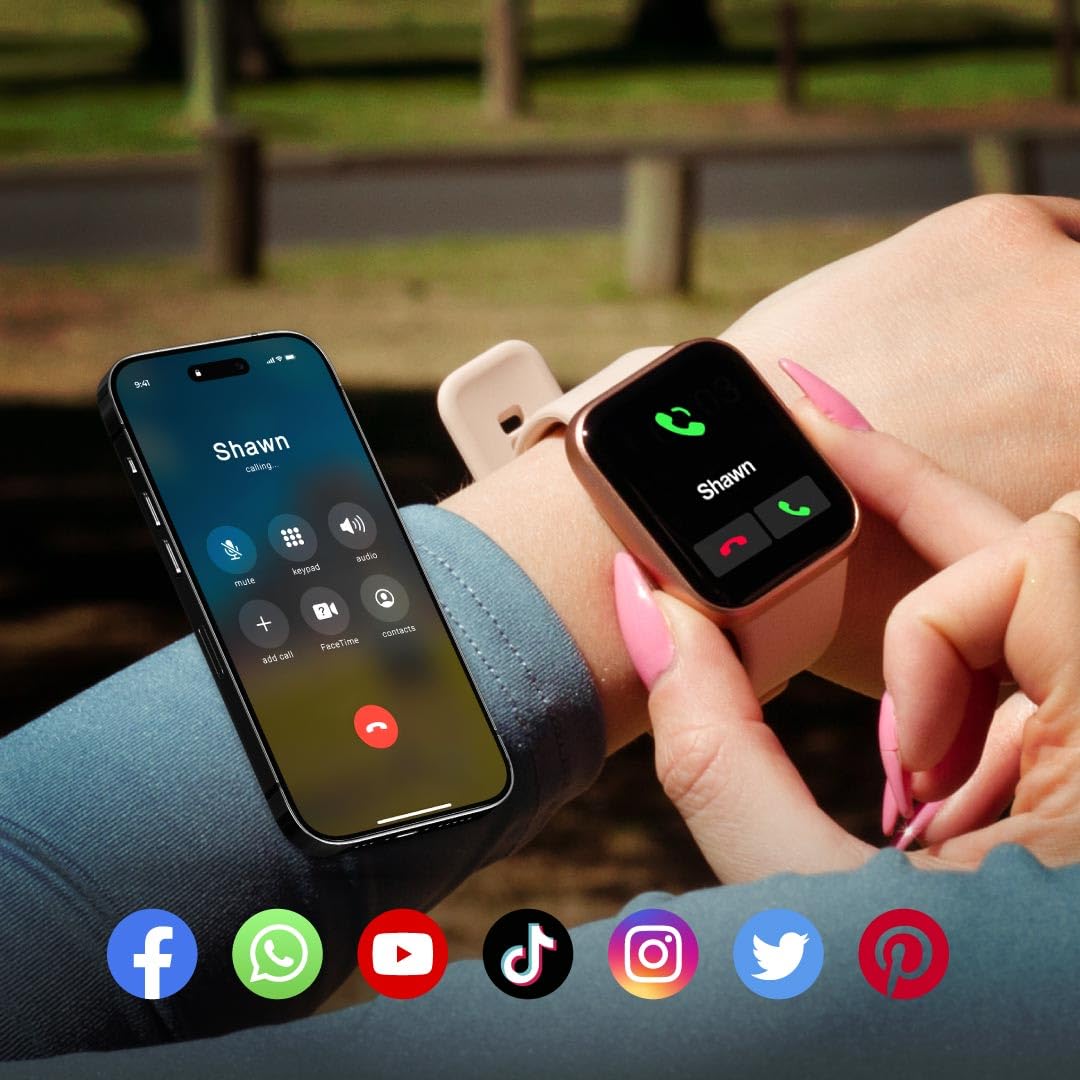 Spade & Co Health Smartwatch 3 - Health, Fitness & Activity Tracker with 10+ Day Battery Life, Alexa Built-in, Bluetooth Call, Sleep Monitor, Waterproof for iPhone & Android, Men & Women (Rose Gold) SaumyasStore