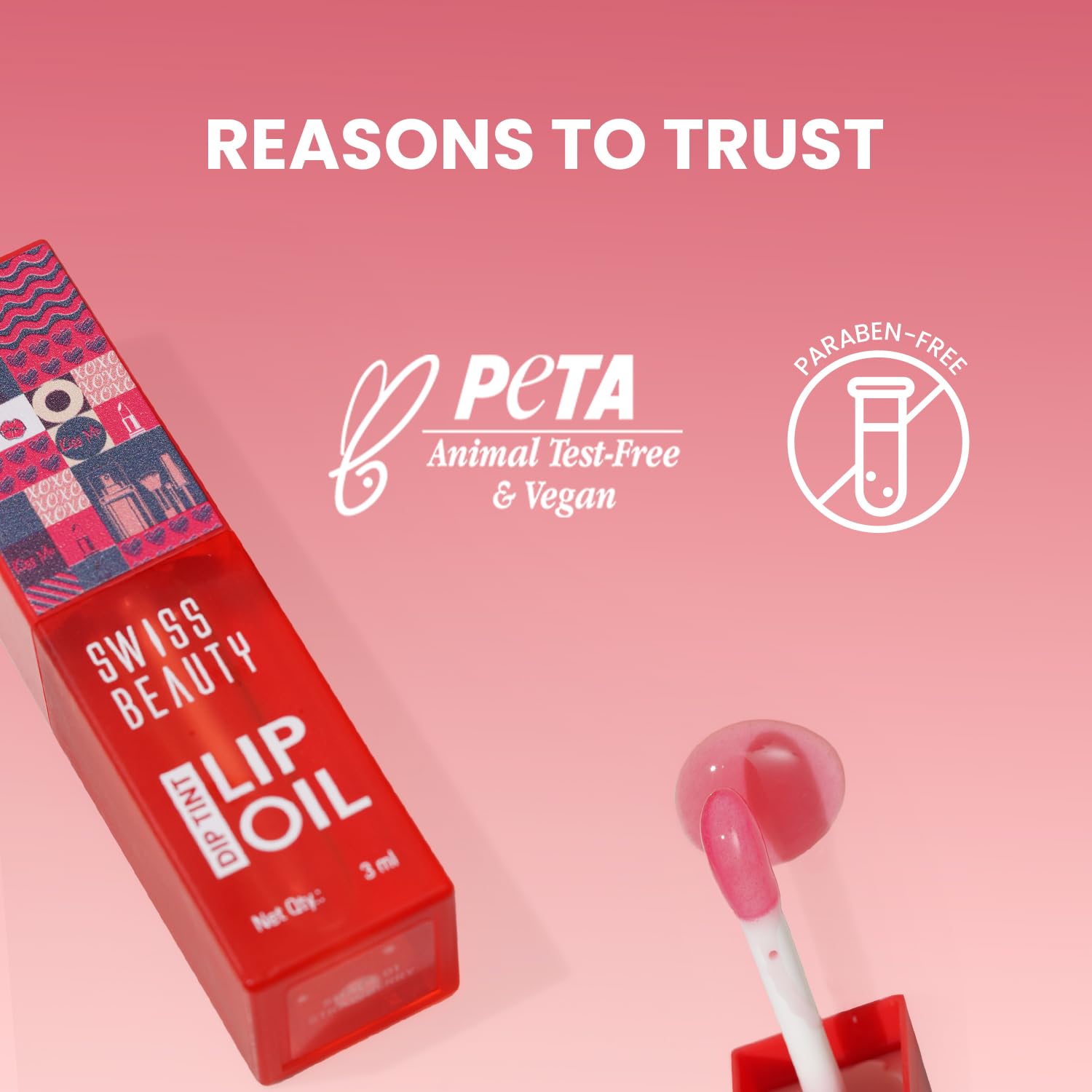 Swiss Beauty Dip Tint Colour Changing PH Lip Oil | With Vitamin E for Long-Lasting Nourishment and Hydration| Soft and Natural Pink Lips | Shade- Kiwi, 3ml SaumyasStore