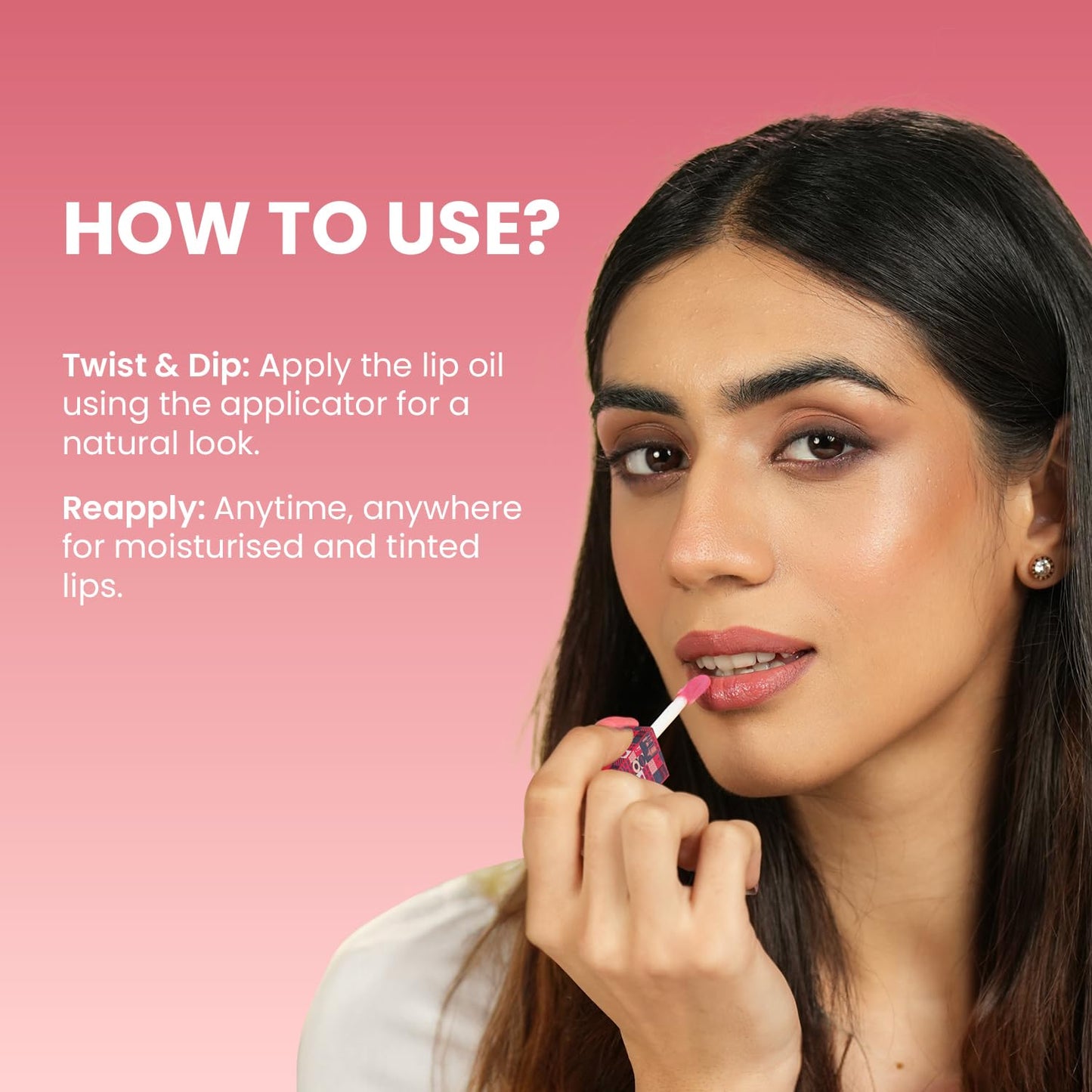 Swiss Beauty Dip Tint Colour Changing PH Lip Oil | With Vitamin E for Long-Lasting Nourishment and Hydration| Soft and Natural Pink Lips | Shade- Kiwi, 3ml SaumyasStore