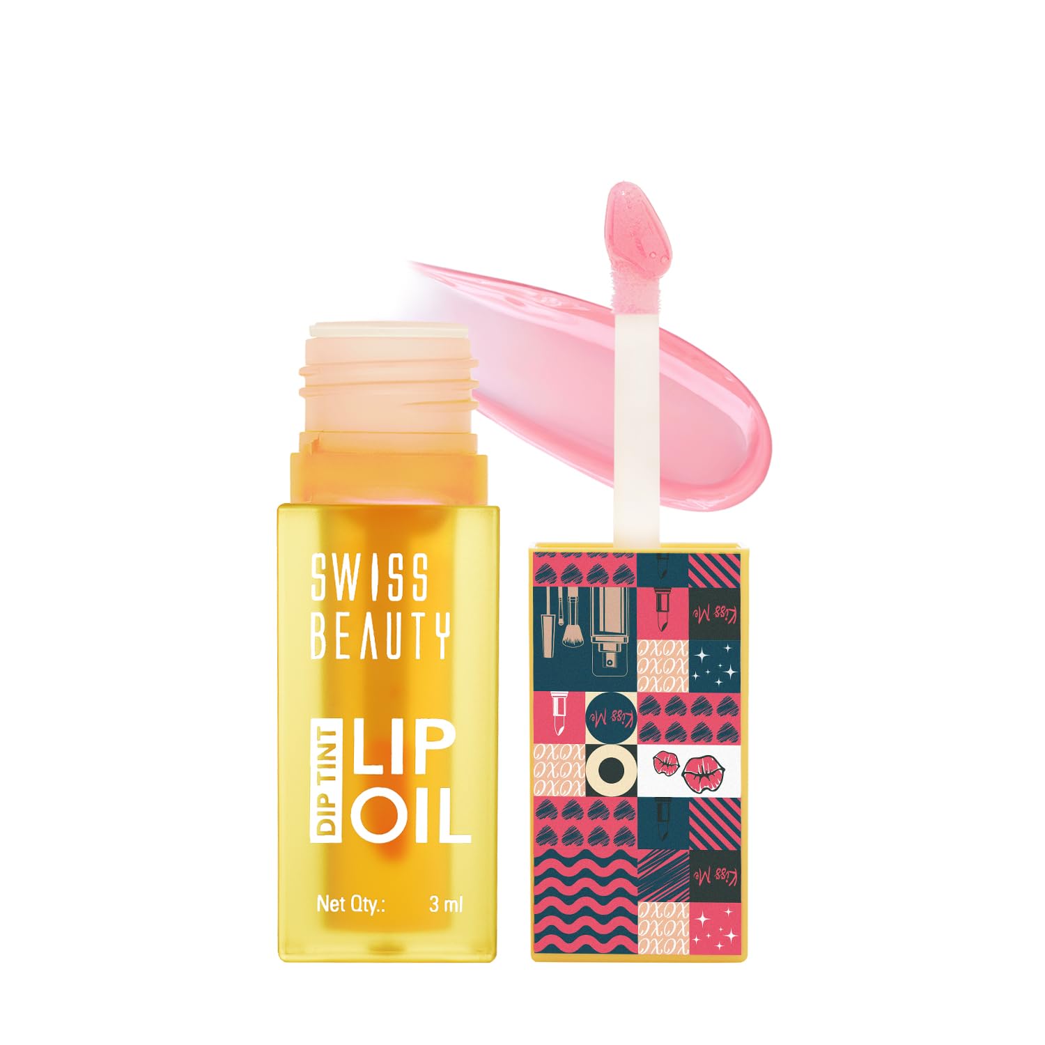 Swiss Beauty Dip Tint Colour Changing PH Lip Oil | With Vitamin E for Long-Lasting Nourishment and Hydration| Soft and Natural Pink Lips | Shade- Kiwi, 3ml SaumyasStore