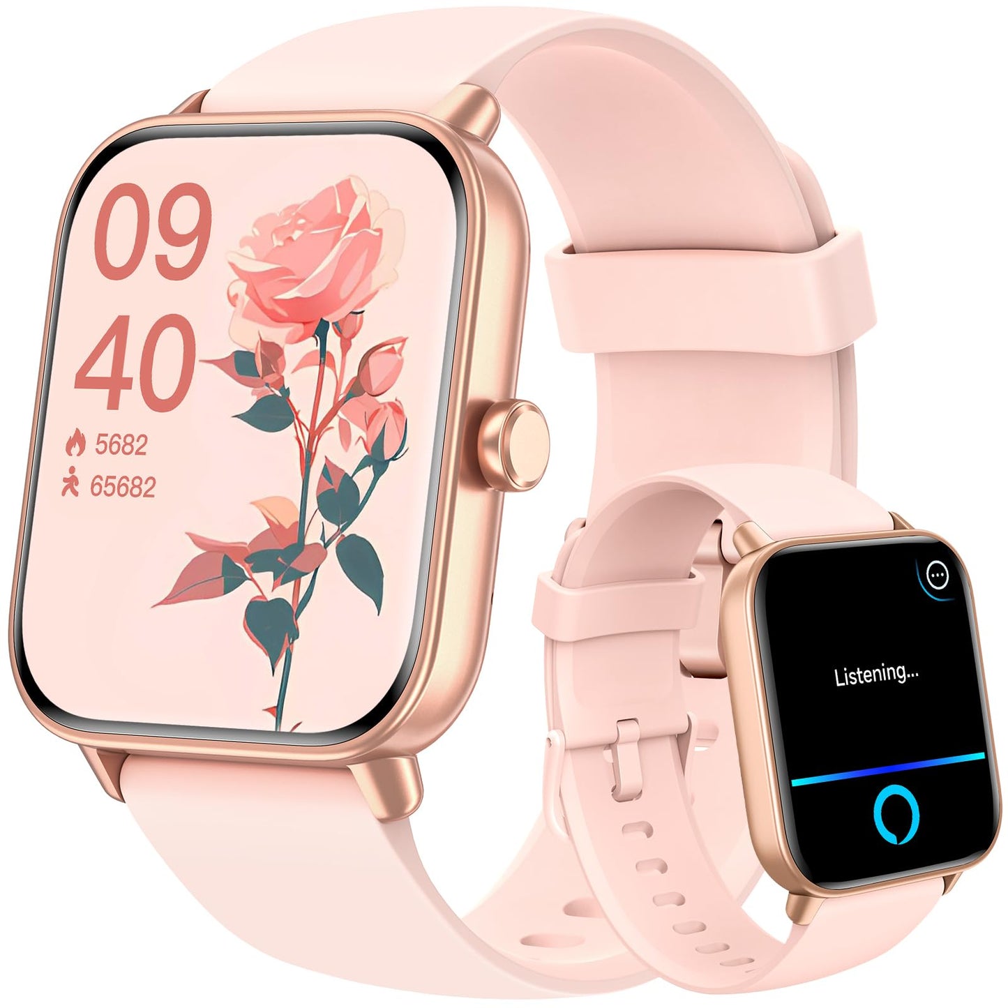 Tensky Smart Watch for Women/Men Android & iPhone, Alexa Built-in, 1.8" Fitness Tracker with Answer/Make Call, IP68 Waterproof/Heart Rate/Sleep/Monitor Pedometer, Activity Tracker for 100 Sport Mode SaumyasStore