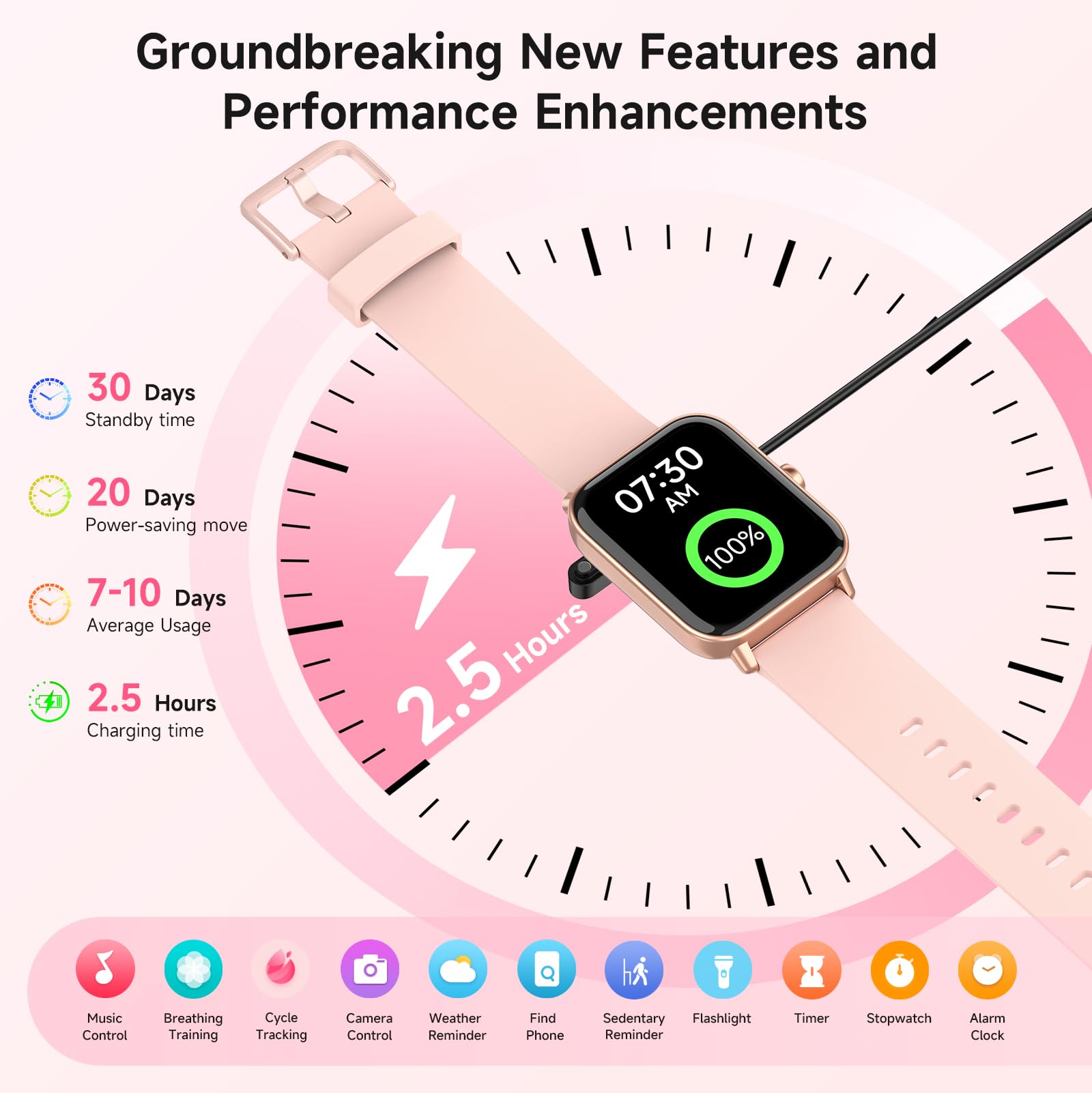 Tensky Smart Watch for Women/Men Android & iPhone, Alexa Built-in, 1.8" Fitness Tracker with Answer/Make Call, IP68 Waterproof/Heart Rate/Sleep/Monitor Pedometer, Activity Tracker for 100 Sport Mode SaumyasStore