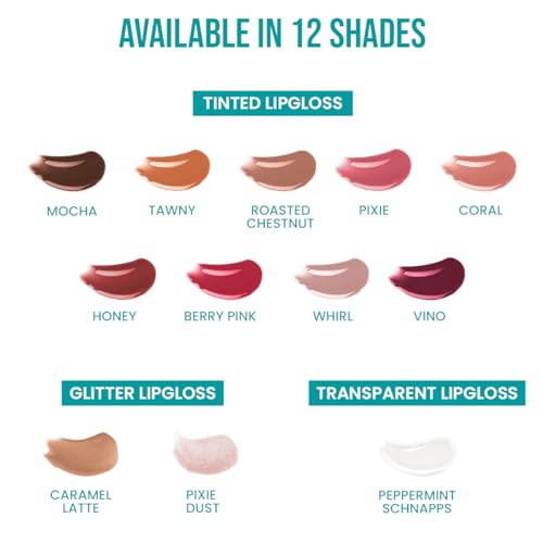 Tint Cosmetics 10ml Rose Gold Lipgloss, Non Sticky, Hydrating, Light Weight, Long Lasting, High Shine & Soft Natural Liquid Lip Gloss For Girls & Women (Pixie Dust) SaumyasStore