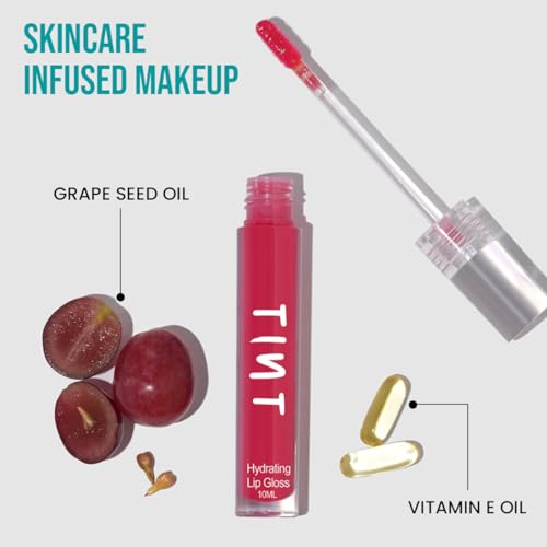 Tint Cosmetics 10ml Rose Gold Lipgloss, Non Sticky, Hydrating, Light Weight, Long Lasting, High Shine & Soft Natural Liquid Lip Gloss For Girls & Women (Pixie Dust) SaumyasStore