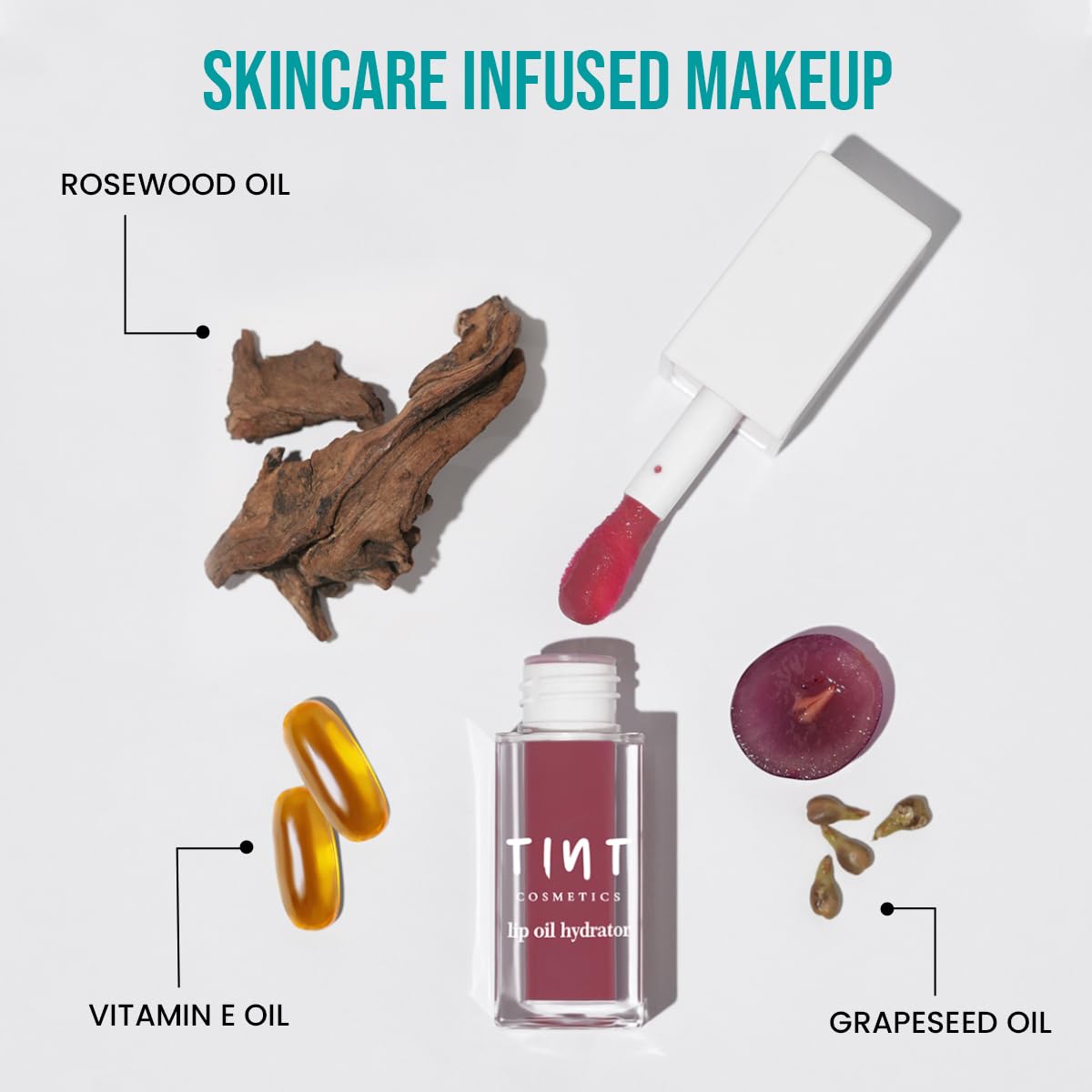 Tint Cosmetics 6ml Glitter Soft Natural Instant Hydrate Lip Oil For Dry & Chapped Lips, Light Weight, Long Lasting, Non Sticky, Moisturization & Nourishment For Girls & Women (Golden Hour) SaumyasStore