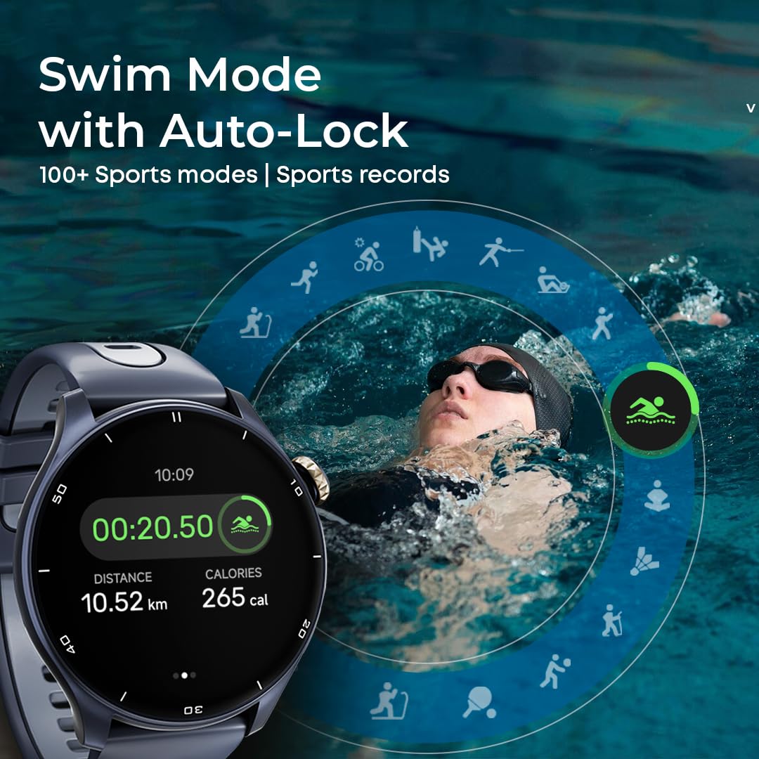 Titan Celestor Smart Watch, 1.43” AMOLED Display & AOD, 60Hz Fluid Display, Advanced GPS with Altimeter, Barometer & Compass, Piezoelectric Crown, BT Calling, Upto 7 Day Battery, 3ATM (Black) SaumyasStore