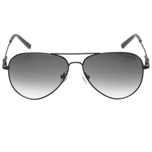 Tommy Hilfiger|Black Full-rim Frame Aviator Sunglasses|100% UV Protected (Uv 400) Grey Gradient Faded Lens|Men's|Large|TH MIGUEL C4 58 S SaumyasStore