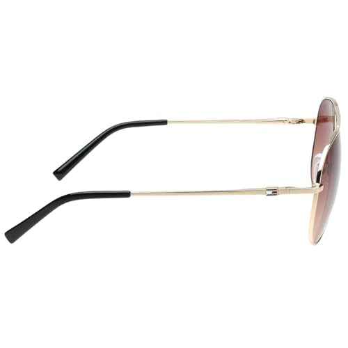 Tommy Hilfiger|Gold Full-rim Frame Aviator Sunglasses|100% UV Protected (Uv 400) Brown Gradient Faded Lens|Men's|Large|TH MIGUEL C6 58 S SaumyasStore