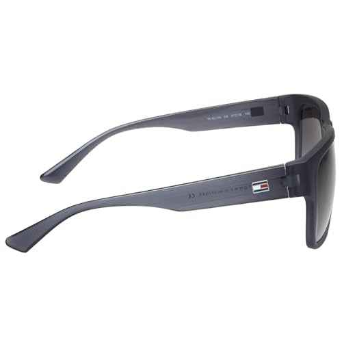 Tommy Hilfiger|Grey Full Frame Square Sunglasses|100% UV Protected (Uv 400) Grey Gradient Faded Lens|Men's|Large|TH ELVIN C4 57 S SaumyasStore