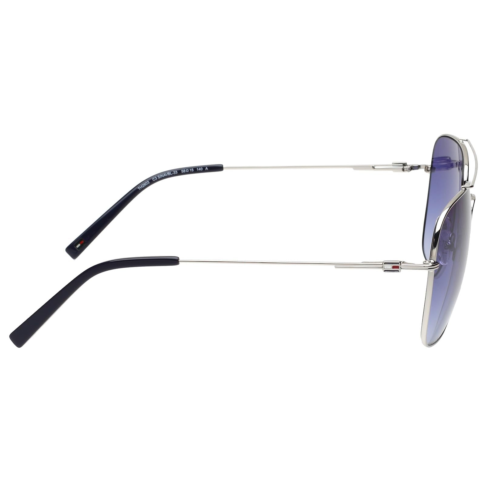 Tommy Hilfiger|Grey Full-rim Frame Square Sunglasses|100% UV Protected (Uv 400) Blue Gradient Faded Lens|Men's | Large | TH 2603 C3 Sinavbl-33 58 S SaumyasStore