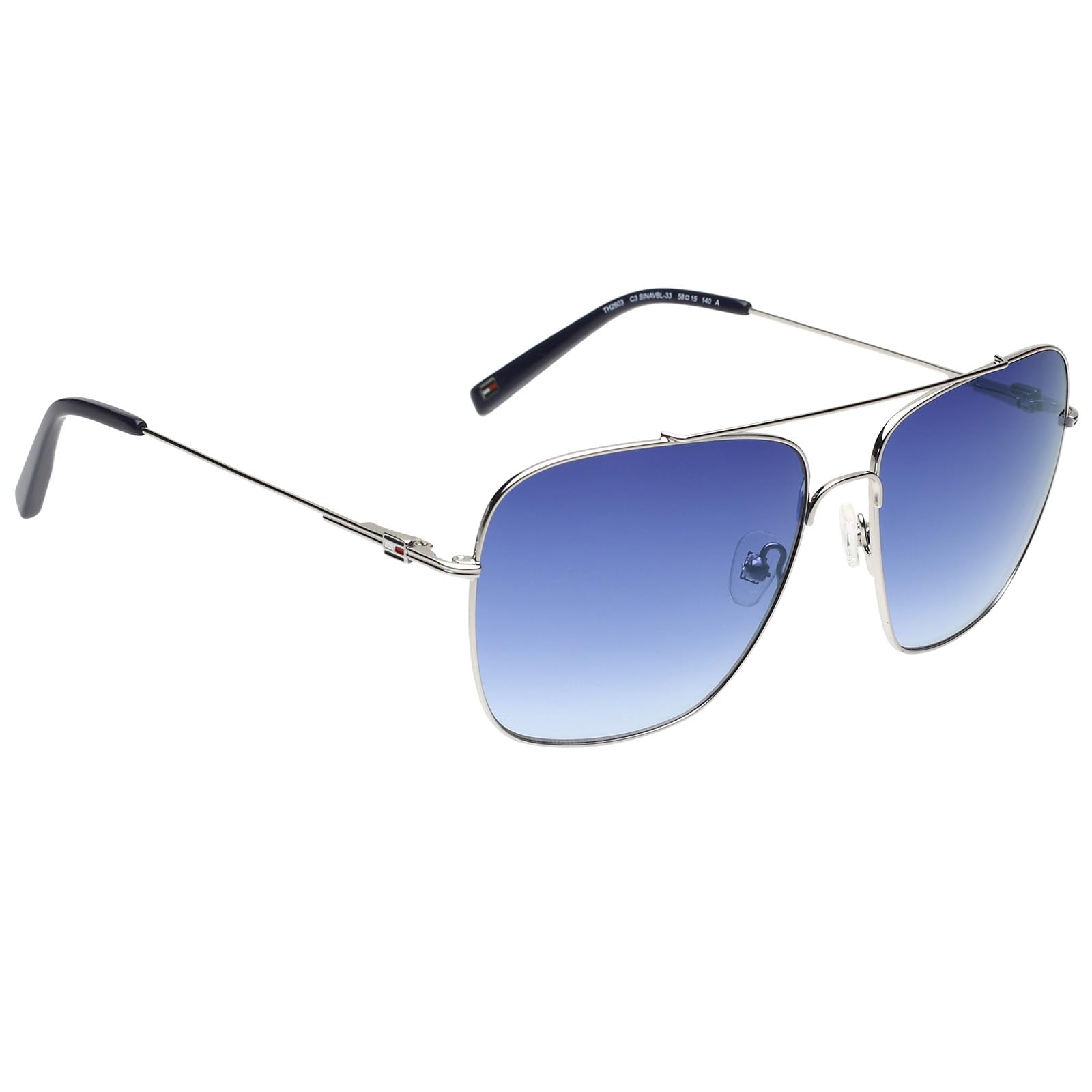 Tommy Hilfiger|Grey Full-rim Frame Square Sunglasses|100% UV Protected (Uv 400) Blue Gradient Faded Lens|Men's | Large | TH 2603 C3 Sinavbl-33 58 S SaumyasStore