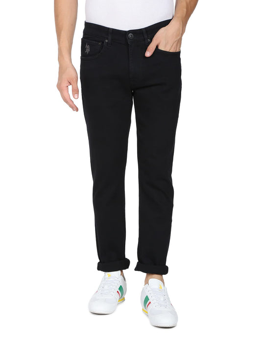 U.S. POLO ASSN. Men's Slim Jeans (UDJENO1001_Black SaumyasStore