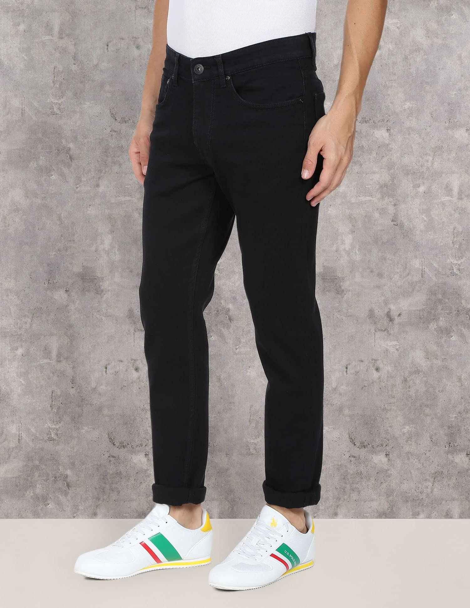 U.S. POLO ASSN. Men's Slim Jeans (UDJENO1001_Black SaumyasStore