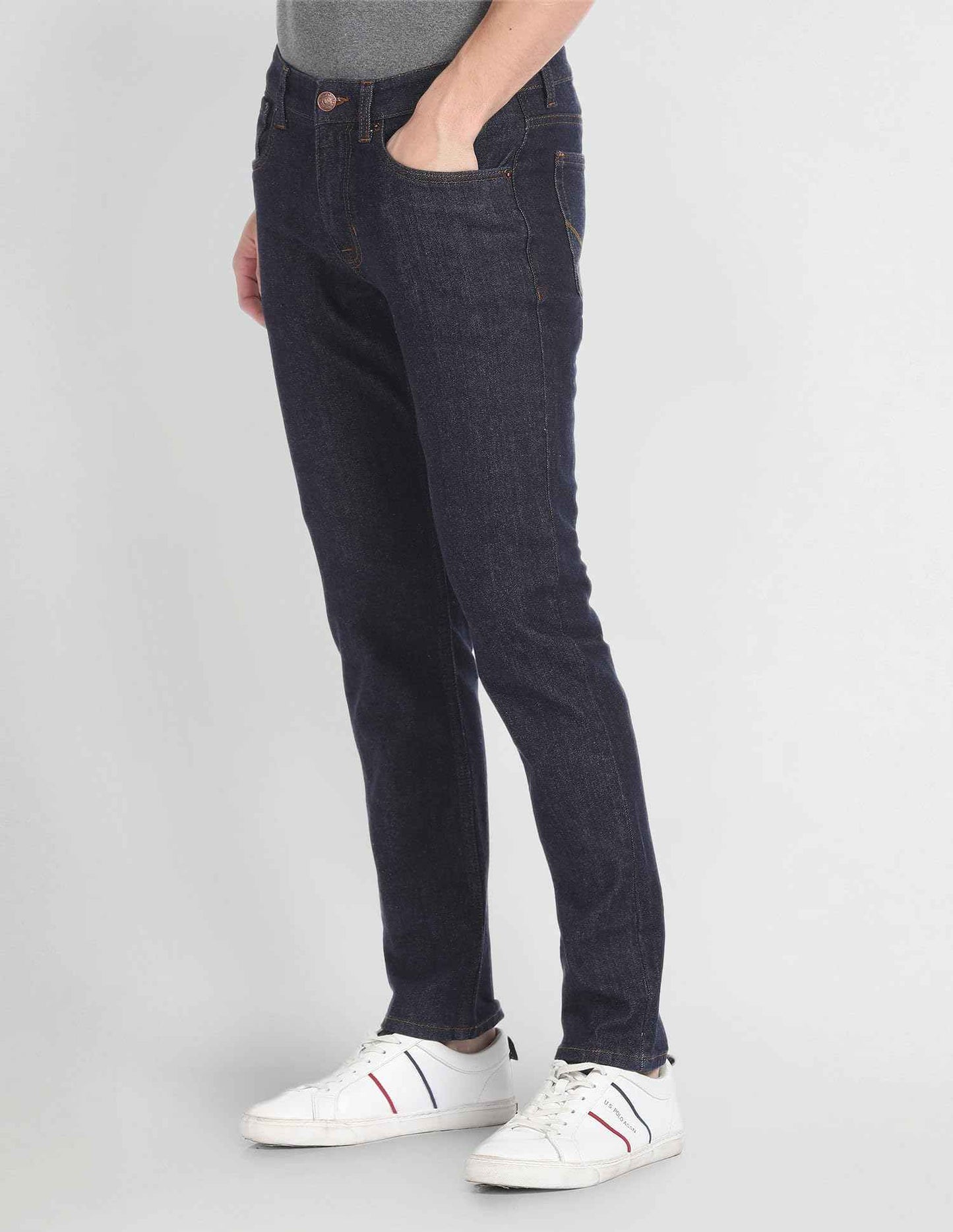 U.S. POLO ASSN. Men's Slim Jeans (UDJENO1281 Blue SaumyasStore