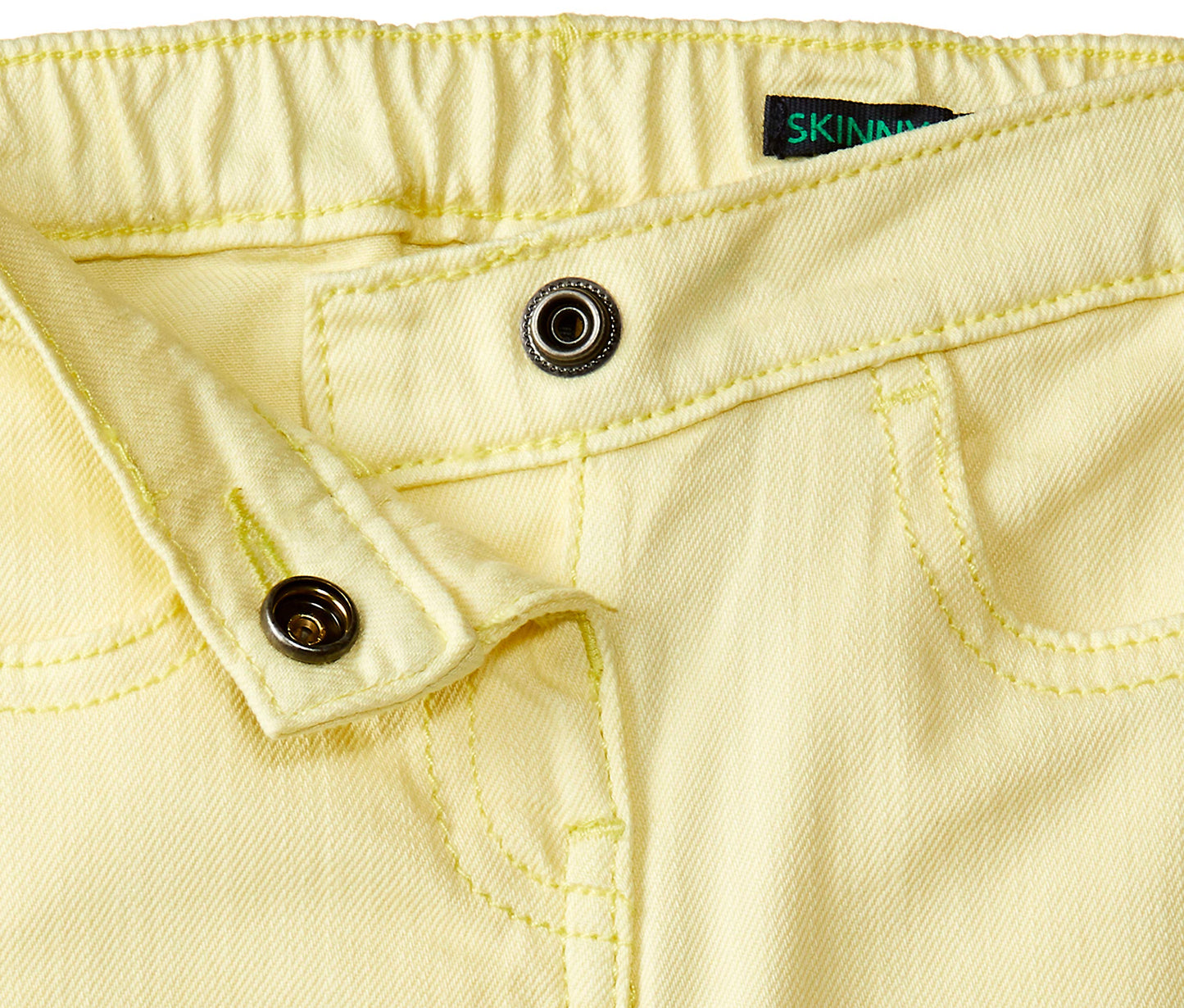 United Colors of Benetton Baby Girl's Regular fit Jeans (18A4DLQ57GY0G_07B_1Y_Bamboo (Yellow) 9-12 Months) SaumyasStore