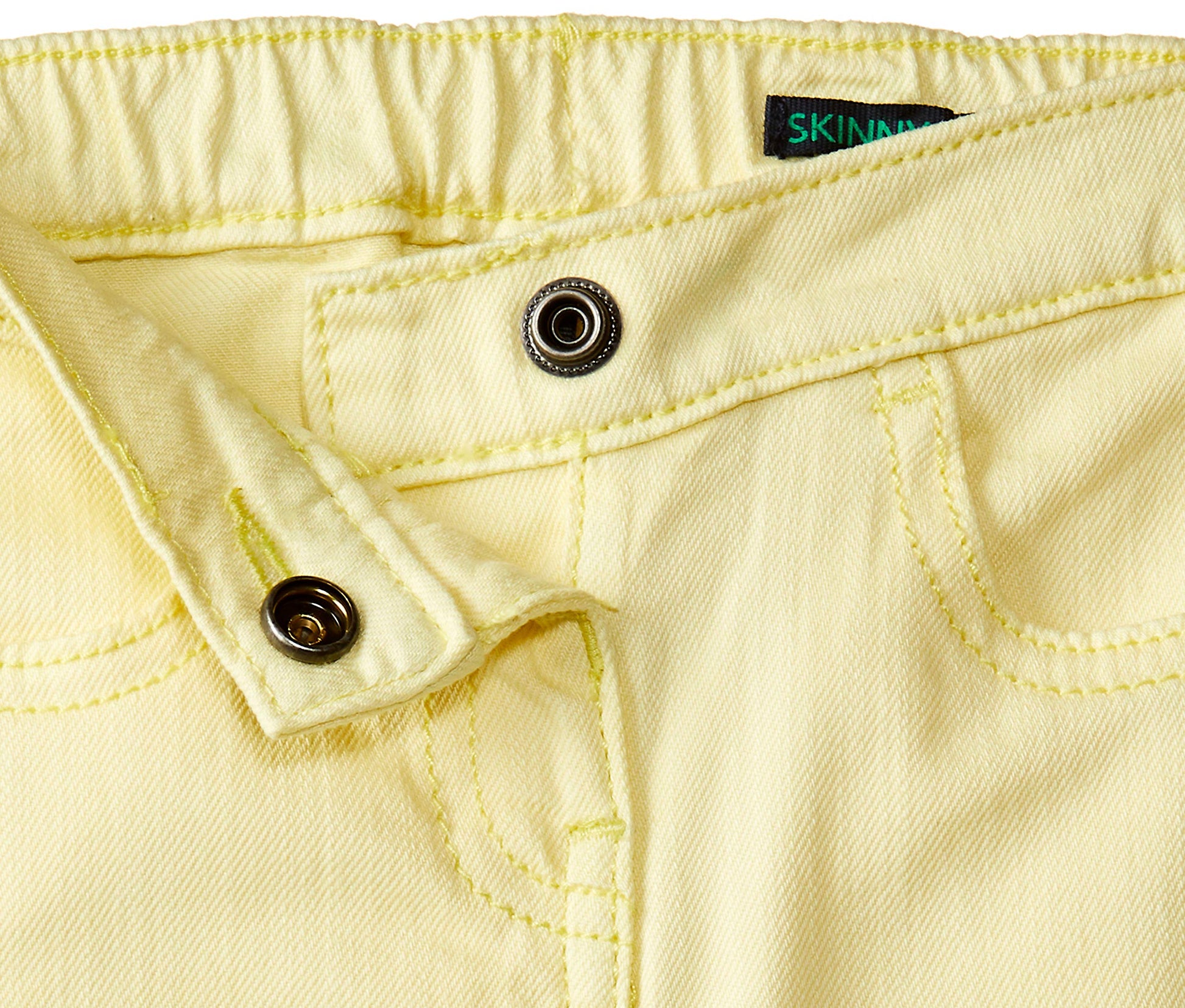 United Colors of Benetton Baby Girl's Regular fit Jeans (18A4DLQ57GY0G_07B_1Y_Bamboo (Yellow) 9-12 Months) SaumyasStore