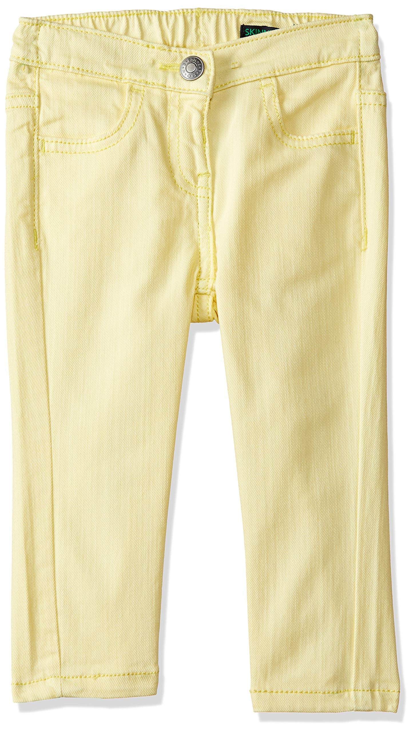 United Colors of Benetton Baby Girl's Regular fit Jeans (18A4DLQ57GY0G_07B_1Y_Bamboo (Yellow) 9-12 Months) SaumyasStore