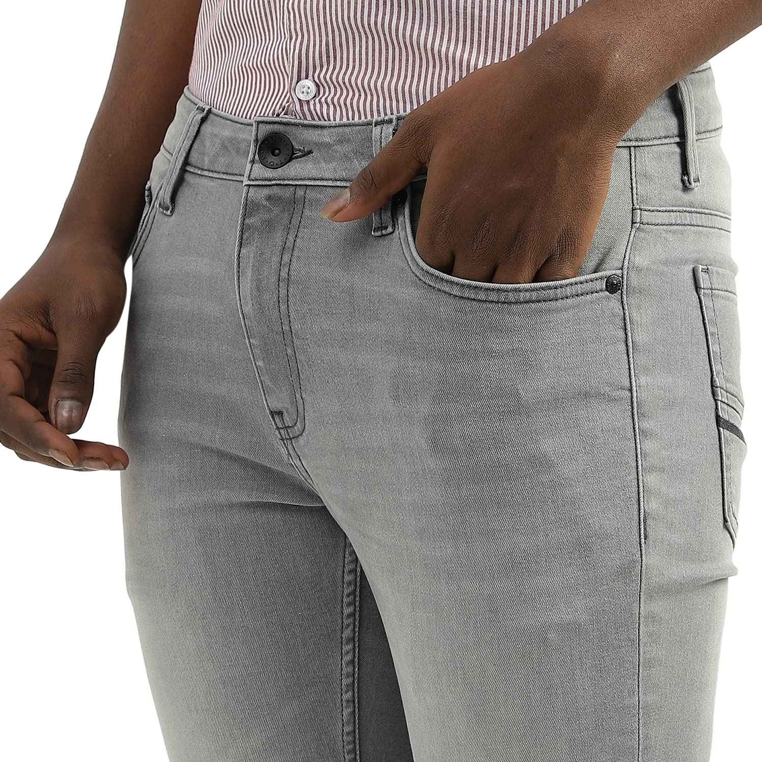 United Colors of Benetton Men's Skinny Jeans (23P4L23R3070I901_Grey SaumyasStore