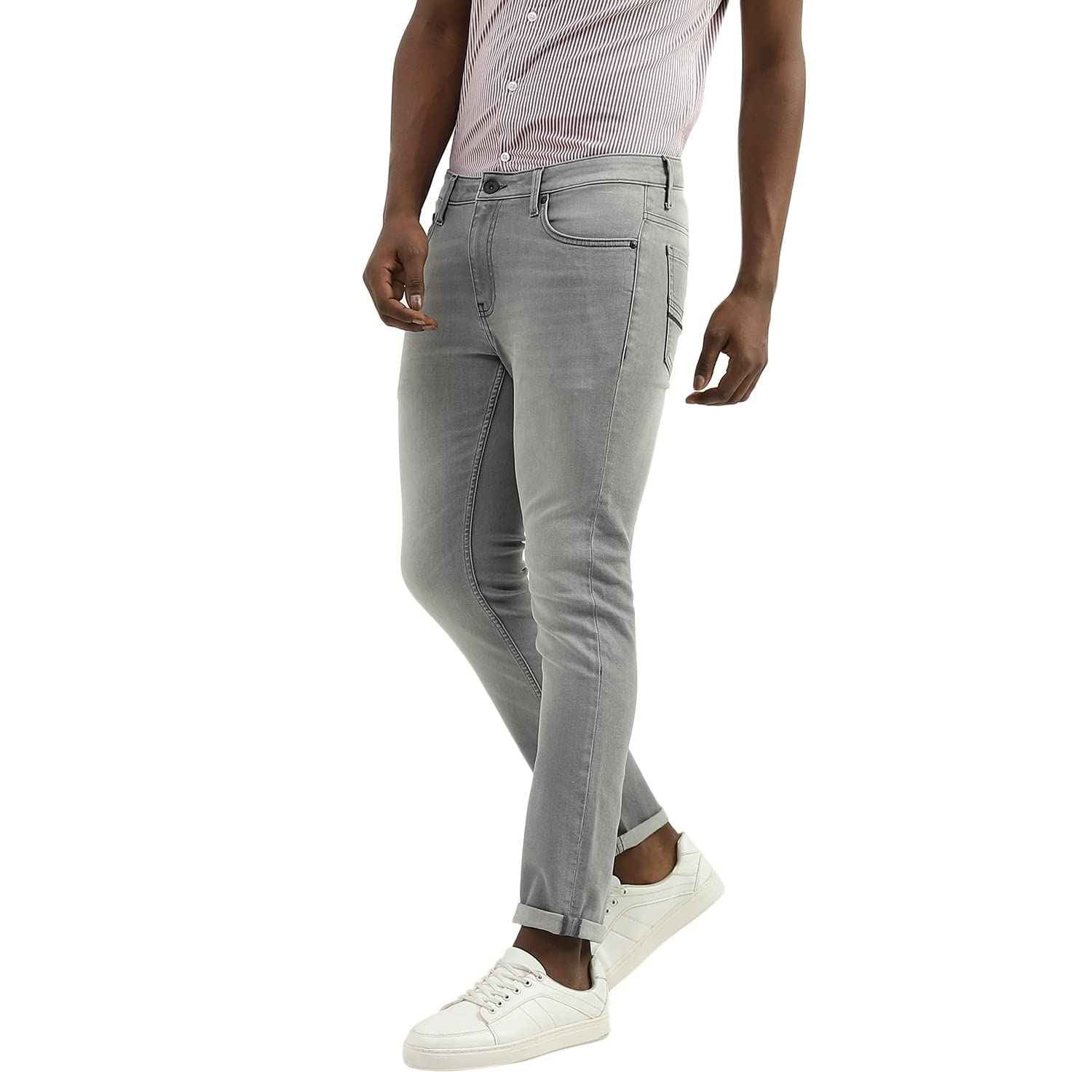 United Colors of Benetton Men's Skinny Jeans (23P4L23R3070I901_Grey SaumyasStore