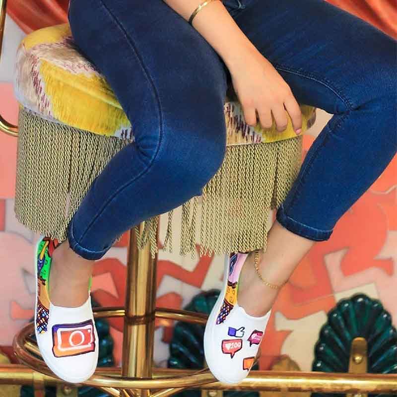 instalovers Hand Printed Shoe - SaumyasStore