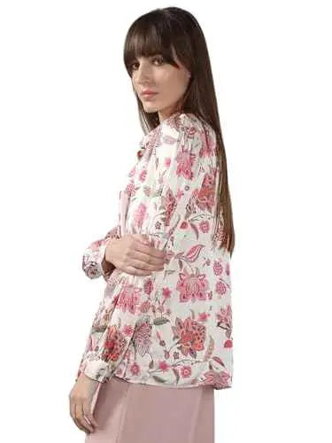 VERO MODA Women's Polyester Regular Fit White Shirt SaumyasStore
