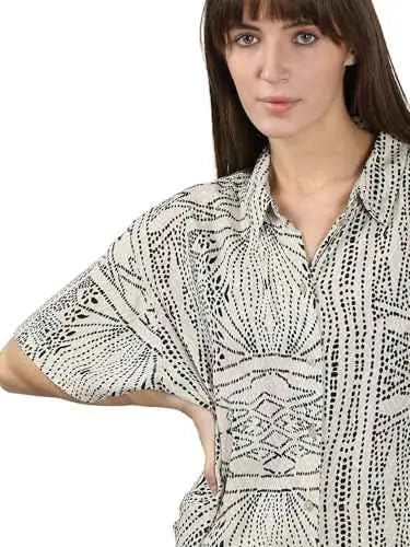 Vero Moda Women's Polyester Regular Fit Black Shirt SaumyasStore