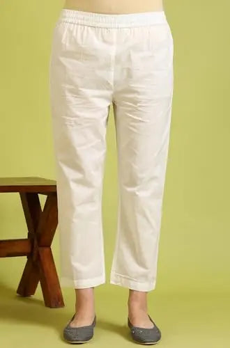 W for Woman Light Blue Floral Printed Pure Cotton Flared Kurta and Pants Set (Size:L)-WS10164 SaumyasStore