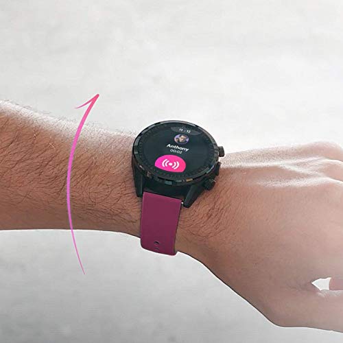 WatchOut Wearables Presents MadGaze : World's First Gesture Controlled & 4G IoT Enabled Smartwatch (Mulberry Silicone) SaumyasStore