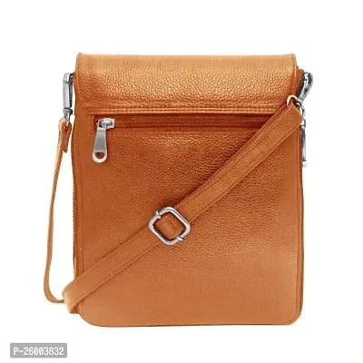 Stylish Brown Leather Solid Sling Bags For Women - SaumyasStore