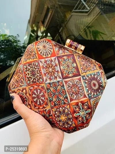 Stylish Red Colour Toffee Clutch Bags For Women - SaumyasStore