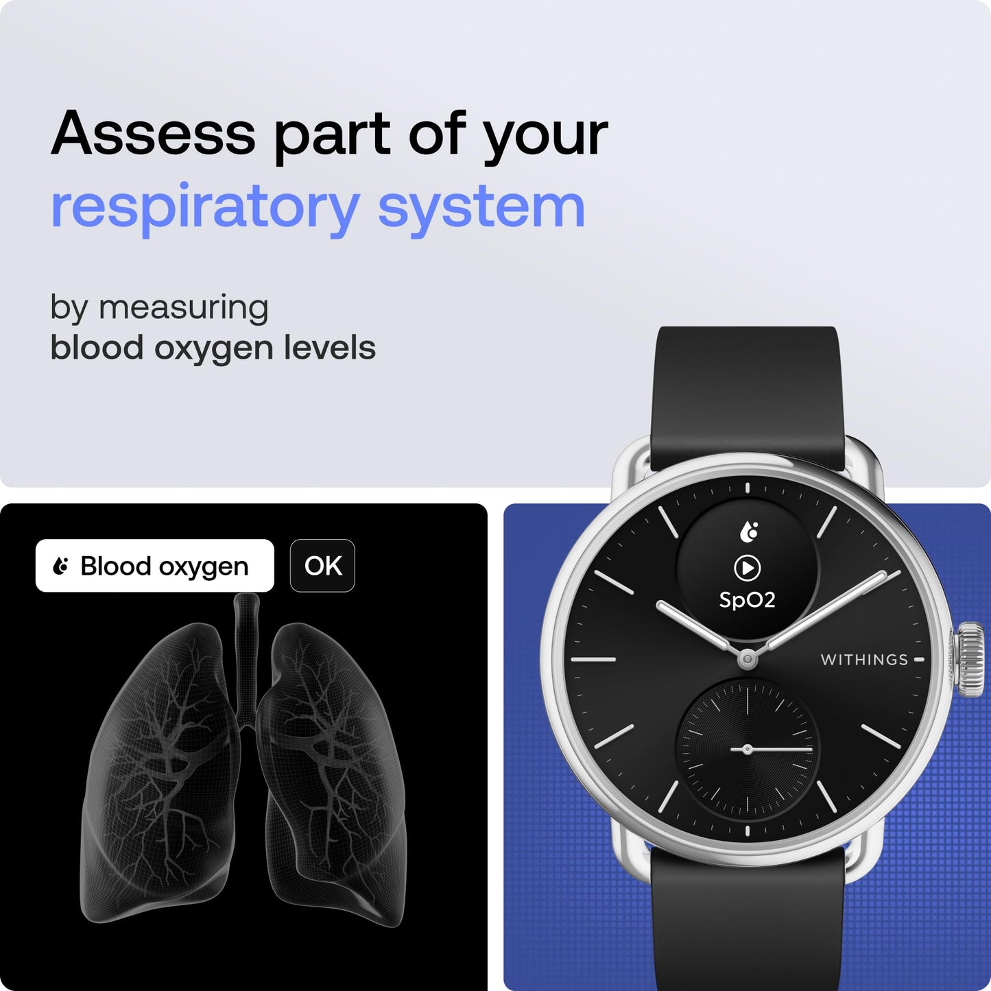 Withings ScanWatch 2, Heart Health Hybrid Smartwatch for Men & Women - ECG, with SPO2, Temperature Monitoring, Sleep, Respiratory Health, Cycle Monitoring, 30-Day Battery Life, iOS & Android (Black) SaumyasStore