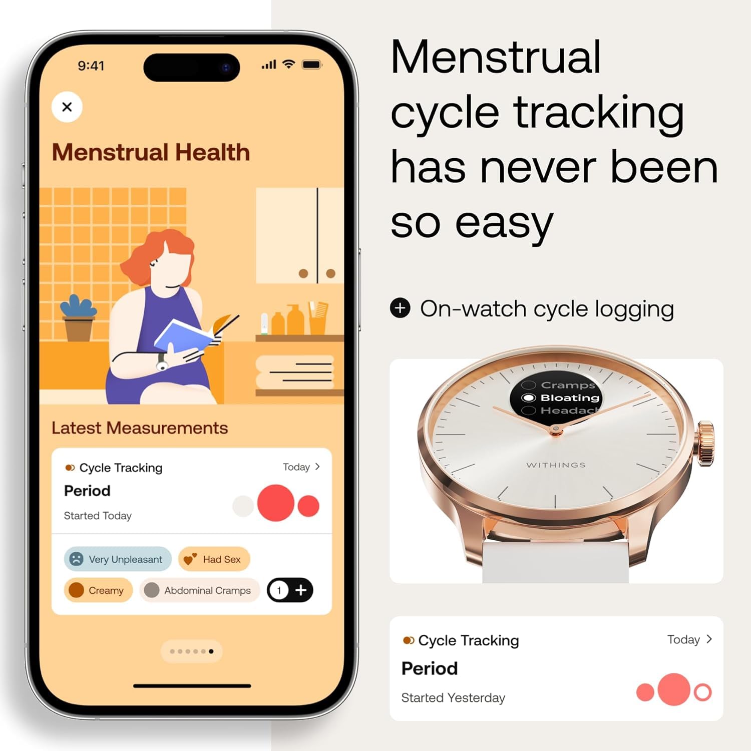 Withings ScanWatch Light - Hybrid Smartwatch, 24/7 Heart Monitoring, Activity Tracking, Cycle Tracking, Sleep Monitoring, Connected GPS, 30-Day Battery Life, Android & Apple Compatible (Rose Gold) SaumyasStore