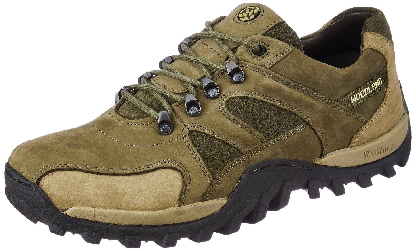 Woodland Men's Olive Green Leather Casual Shoe-10 UK (44 EU) (GC 2657117NW) SaumyasStore
