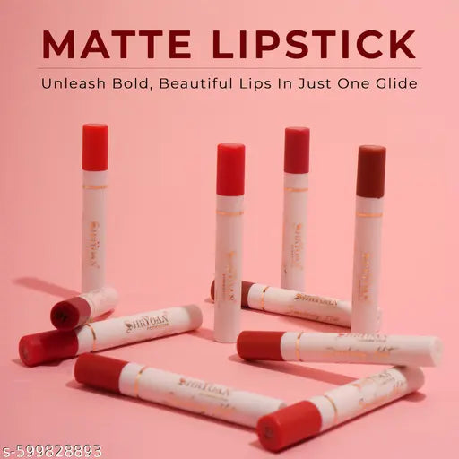 Shryoan Smokeing Hot Matte Lipstick | Creamy Matte Finish | Set of 5  (Set-A, 12 g)