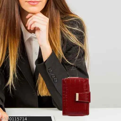 TnW Lifestyle Women's  Leather Wallet Hand Clutch with Coin Pocket, 6 Card Slots