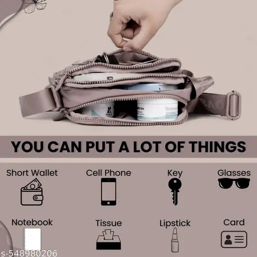 Crossbody Shoulder Bag for Women, Travel Handbag Messenger Purse, Sling Bags for Women, Mobile Cell Phone Holder Purse Wallet Durable Mini Shoulder Gift for Women, Adjustable Strap, Zipper Closure