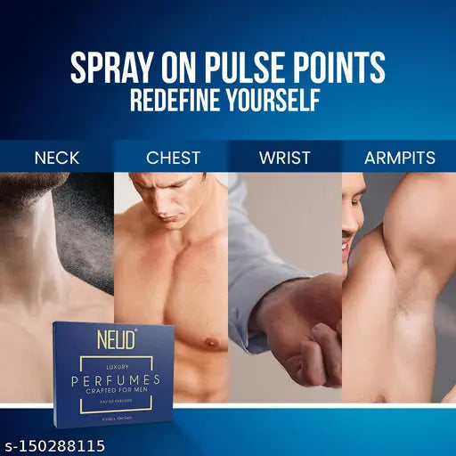 NEUD Luxury Perfume Gift Set 6 x 10 ml for Men | Wolf Immortal Rebel Opium Seducer Authority | Eau De Parfums | Amber, Vanilla, Citrus, Aquatic, Cedar, Sandalwood Scent | Long Lasting Fragrance EDP Set-Pack of 2