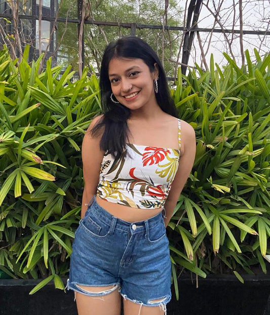 Leaf Printed Cami Top