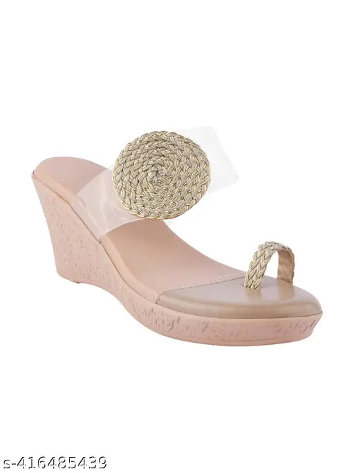 Selfiee Embellished Rhinestones Wedges Sandal Platform Heels Party Sandals For Womens & Girls