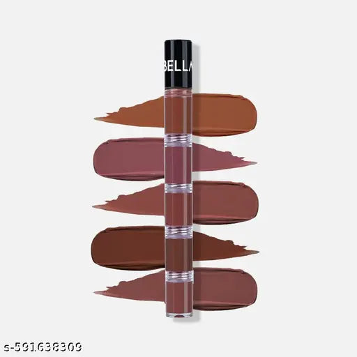 Bellavita High Five-in-1 Liquid Lipstick | 4.3ml, Enriched with Vitamin E for Instant Moisturization | Long-Lasting, Travel-Friendly