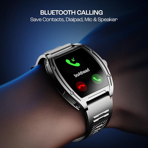 boAt Enigma Ascend Men's Luxury Smart Watch w/ 1.76”(4.47 cm) HD Display, Functional Crown, BT Calling, Upto 5 Days Battery, 100+Sports Modes, 200+Watch Faces, IP68, HR & SPO(Active Black) SaumyasStore