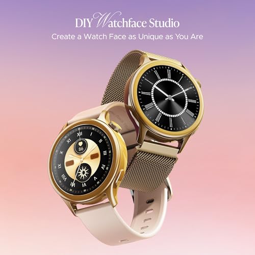 boAt Enigma Daze Women's Luxury Smart Watch w/ 1.3”(3.3cm) Luminous Display, Emergency SOS Live Location Sharing, Functional Crown, Watch Face Studio, QR Tray, BT Calling, HR & SpO2 (Cherry Blossom) SaumyasStore