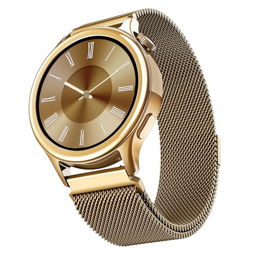 boAt Enigma Daze Women's Luxury Smart Watch w/ 1.3”(3.3cm) Luminous Display, Emergency SOS Live Location Sharing, Functional Crown, Watch Face Studio, QR Tray, BT Calling, HR & SpO2 (Metallic Gold) SaumyasStore