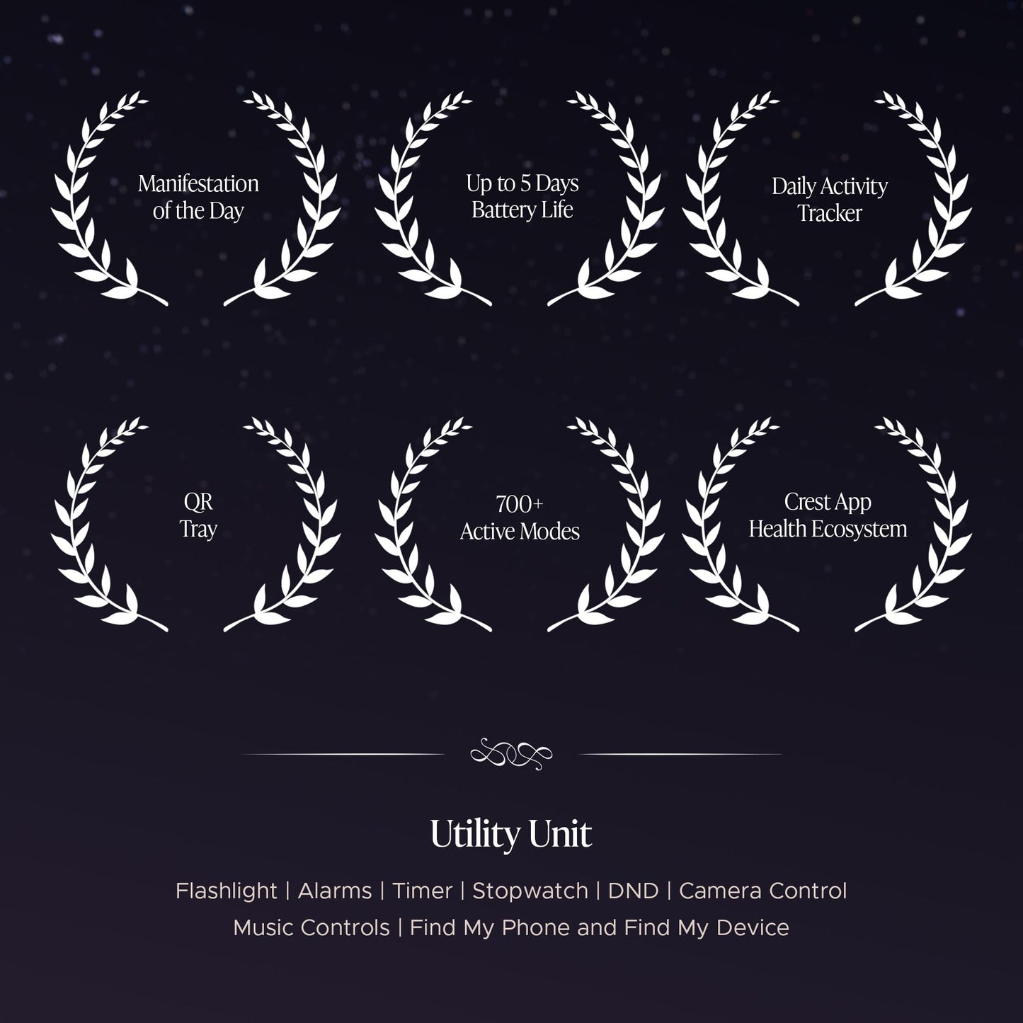 boAt Enigma Gem Women's Luxury Smart Watch w/ 1.19” (3.02cm) AMOLED Display, Emergency SOS Live Location Sharing, Watch Face Studio, QR Tray, BT Calling, 700+ Active Mode, HR & SpO2 (Metallic Black) SaumyasStore